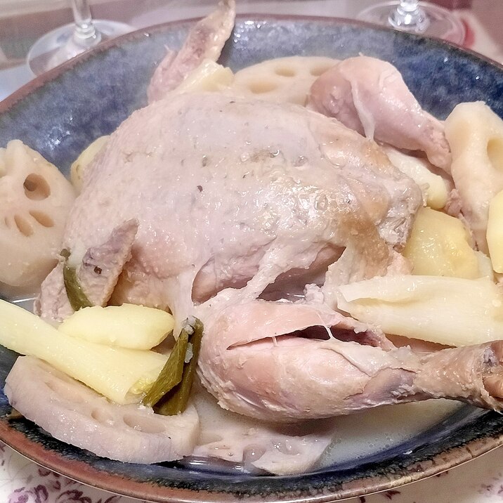 炊飯器で簡単作り置き♪濃厚鶏ダシ旨い♪タッカンマリ